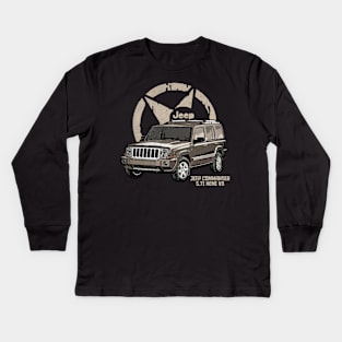 Jeep Commander 57i HEMI V8 JEEP White Star Kids Long Sleeve T-Shirt